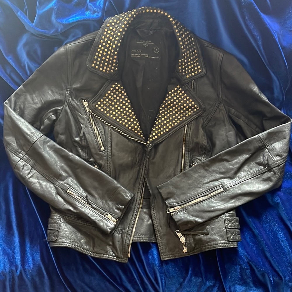 Leather Jacket Gold studs